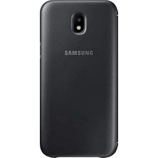 TeknoKapsül Galaxy J5 Pro Cüzdan Cep Telefonu Kılıfı, Siyah