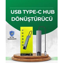 Asiltech Type‑c Dönüştürücü – 2×usb3.0, Sd/ms, 4K HDMI & RJ45 ile Profesyonel Kullanım
