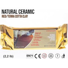 TeknoKapsül Seramik Kil Hamuru,kırmızı/terracotta 1000 Gr(1 Kg) Fırınlamaya Gerek Olmayan Güzel Sanatlar Figür Heykel Modelleme Oyun ve Sınıfları Için Toksik Olmayan Doğal Kil