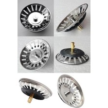 TeknoKapsül Paslanmaz Çelik Sifon Süzgeci 8 cm Lavabo Evye Süzgeci Lavabo Gider Süzgeci