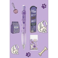 TeknoKapsül Doğa Desenli Deep Kalem, Deep Silgi ve Deep Min, 0.7 Mm, Lavanta