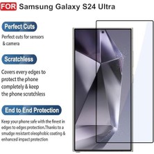 TeknoKapsül Galaxy S24 Ultra Için Ekranı Tam Kaplayan Full Ekran Koruyucu Cam, Full Tam Koruma Kırılmaz Cam