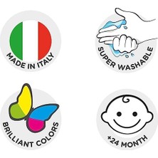 TeknoKapsül Bebek Parmak Boyasi 8 Renk 8X50 ml Süper Yikanabilir 2+ Yaş