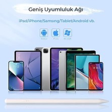 TeknoKapsül Tablet Kalemi – Kapasitif Stylus, Usb-C Şarjlı, 1.5 mm Hassas Uç, 8–10 Saat Pil, Manyetik Tutuş, Ipad/ Telefon & Tablet Uyumlu, 2 Yedek Uç