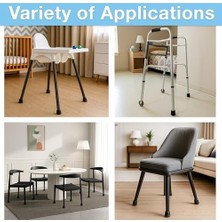 TeknoKapsül Waxman Kauçuk Bacak Ucu (4 Adet), 2,5 Cm, Siyah