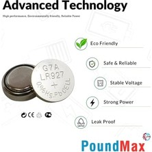 TeknoKapsül 10X Ag7, LR57, LR927, 395 1,5V Alkalin Pil Düğme Hücreleri, SR927, SR927W Saat Oyuncakları, Küçük Elektronik Cihazlar, Saatler, Araba Anahtarları, Uzaktan Kumandalar, Teraziler Için