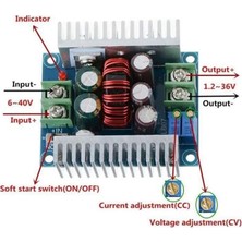 TeknoKapsül Dc-Dc 300W 20A Ayarlanabilir Voltaj Düşürücü Modül