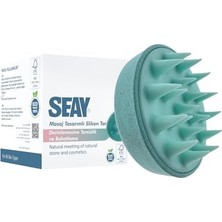 TeknoKapsül Seay Saç Bakım Fırçası, Saç Derisine Masaj Yapan Şampuan Tarağı, Duş Fırçası Slikon Saç Masaj Tarağı Mavi