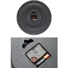 TeknoKapsül Galaxy Exclucive Compass Serisi Bombeli Cam Yaldızlı Ev ve Ofis Duvar Saati 35 cm Krem