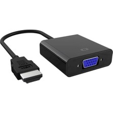 TeknoKapsül Dm CHB021 HDMI To VGA Çevirici Dönüştürücü 3.5mm Aux Ses Destekli Çıkış