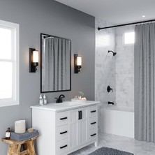 TeknoKapsül Willa Banyo Lavabo Bataryası, 4 Inç Merkez Seti, 2 Saplı, 3 Delikli, Spot Savunma Mat Siyah Kaplama, LF048MALSDB