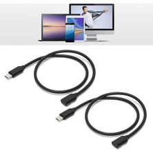 TeknoKapsül 1 Metre Type-C Uzatma Kablo 100 cm USB C Erkek - Dişi Uzatma Kablosu Pd Güç Konektörü Uzatma Kablosu Tip C Uzatma Kablo ZR73