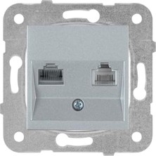 TeknoKapsül / Gümüş Data ve Nümeris CAT5E ve Cat3 Mekanizma ve Düğme/kapak Vakumlu Paket