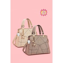 Westbag 2'li Kadın Butterfly El ve Omuz Çantası Kol Çantası Charm Detaylı