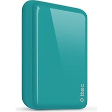 TeknoKapsül 2BB156TZ Recharger Taşınabilir Şarj Aleti / Powerbank, 10.000 Mah, Turkuaz