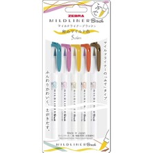 TeknoKapsül Zebra Mıldlıner Brush Pen 5c-Rc-N Set