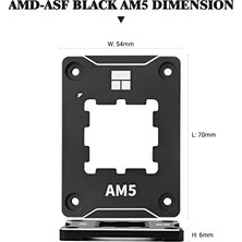 TeknoKapsül Thermalright Asf-Siyah Am5 Cpu Tutucu, Düzeltici Bükülme Önleyici Sabitleme Çerçevesi, Am5 Tam Fit Sabit Işaretsiz Montaj, Am5 Bükülme Önleyici Kontak Çerçevesi, Cpu Soğutucu Standardı