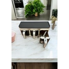 TeknoKapsül Stantlı Fayansa Yapışabilen 3'lü Baharatlık Seti,