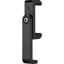 TeknoKapsül Griptight 360 Phone Mount, Kompakte Und Robuste Smartphone-Halterung Mit 1/4-20"-Gewinde Und Doppelter Zubehörschuhhalterung, Geeignet Für Smartphones Von 6,7 Bis 8,8 Cm, Schwarz