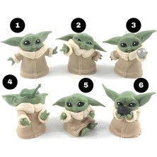 TeknoKapsül 6 Lı Set Sevimli Bebek Yoda Ürün Koleksiyonu Dekoratif Hediyelik Eşya Biblo Masa Süsü