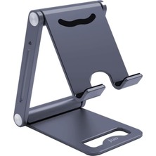 TeknoKapsül Juo Alüminyum Katlanabilir Metal Masaüstü Telefon Tutucu Standı Uzay Grisi