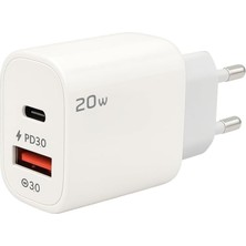 TeknoKapsül Redline 20W USB A + Type C Girişli Şarj Adaptörü