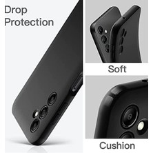 TeknoKapsül A54 Uyumlu Içi Kadife Lansman Silicone Kılıf Şok Emici Full Kasa Koruma Sağlayan Kılıf (Siyah)