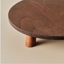 TeknoKapsül Aris Ayaklı Sunum Tabağı Naturel (29 Cm)