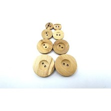 TeknoKapsül Tahta Düğme,ahşap, 2 Delik Yazı Model, Doğal Ahşap, Zeytin AĞACI,100 Adet 25MM-40L Düğme