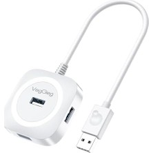 TeknoKapsül 4 Portlu USB 2.0 Çoklayıcı Hub Beyaz