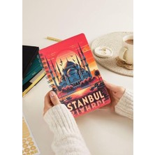 TeknoKapsül Mia Simli Defter Istanbul A5 Yeni Yıl Çizgisiz Spiralli 14X21 cm Sultanahmet Camii