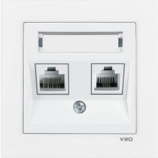 TeknoKapsül 55 Beyaz Etiketli Data ve Nümeris CAT5E ve Cat3 C1 Mekanizma