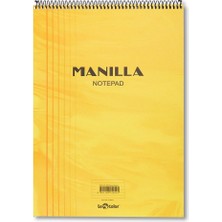 TeknoKapsül Lé 41300/1 Manila Notepad Yumuşak Kapak, 1.hamur Kağıt Spiralli, Sarı
