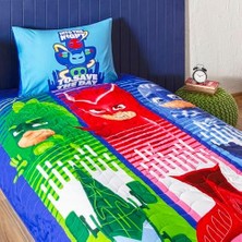 TeknoKapsül Pj Masks Power Up Standart Pamuk-Polyester Nevresim Takımı, Çok Renkli, Tek Kişilik