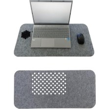 TeknoKapsül Keçe Masa Üstü Mouse Pad ve Bilgisayar Düzenleyici 70X32 cm – Antibakteriyel Mat, Doğal Keçe Mat, Masa Koruyucu Altlık, Ofis ve Ev Için Minimalist Tasarım (Açık Kahve)