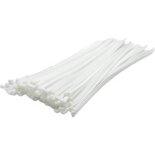 TeknoKapsül Beyaz Plastik Kablo Bağı, 3.6X150 Mm, 100 Adet Paket, Cırt Kelepçe