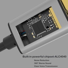 TeknoKapsül USB 3.5mm Adaptörü USB Transferi Ses Kartı Aux Hifi Ses Uzatma Kablosu Pc Için 3.5mm Hoparlör Kulaklık Kulaklık Adaptörü