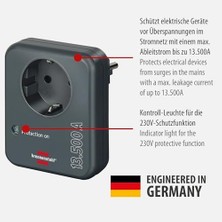 TeknoKapsül Eco Serisi 13.500A Akım Koruyucu Yıldırım Korumalı Tek Soketli Priz