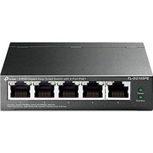 TeknoKapsül TL-SG105PE, 5-Port Gigabit Easy Smart Switch With 4-Port Poe+