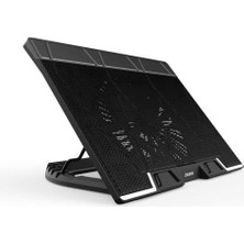 TeknoKapsül Zalman ZM-NS3000 17" 200MM Fanlı 6 Kademe Yuksekli̇k Ayarlı Tyep-C Data Baglantılı Notebook Stand ve Sogutucu