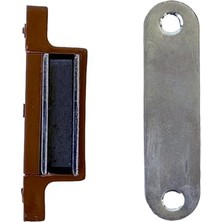 TeknoKapsül Sineklik ve Dolap Kapakları Için Mıknatıslı Tutucu Kilit 2li Kahverengi