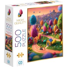 TeknoKapsül Minyatür Bahçe 500 Parça 2,2mm Kalınlık 33X48CM Profesyonel Hobi Puzzle Yapboz Serisi