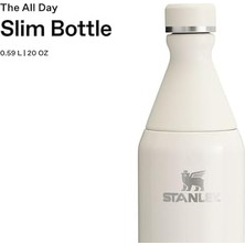 TeknoKapsül All Day Slim Soğuk Su Şişesi Termosu, Krem, 0.60 Litre