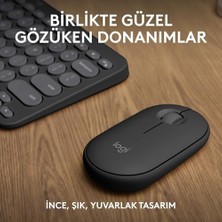 TeknoKapsül Pebble 2 Set Çoklu Cihaz Özellikli Sessiz Kablosuz Türkçe Q Klavye ve Mouse Seti - Siyah