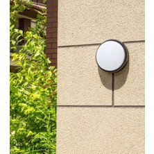 TeknoKapsül 15W Siyah LED Nem Su Geçirmez Banyo Bahçe Balkon Modern Tavan Duvar Lambası Beyaz Işık 6500K IP65 Dış Mekan Kullanıma Uygun