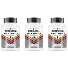 Force Nutrition Curcumin Milk Thistle 3 x 60 Tablet Kurkumin Zerdeçal Meryemana Dikeni