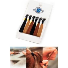 TeknoKapsül Plastik Kancalı Lastik Saç Tokası Seti, Kadın Toka, Toka Organizer, Toka, Kız Çocuk Toka, Kadife Toka 6'lı Set