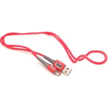 TeknoKapsül Usb-A To Type-C, 5 Amper Şarj ve Data Veri Kablosu, Örgülü ve Hızlı, Kırmızı, 1 Metre,
