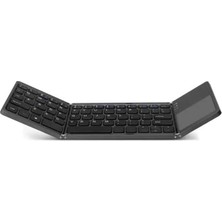 TeknoKapsül Bluetooth Klavye 3 Katmanlı Katlanabilir Portatif Taşınabilir Şık ve Kullanışlı Dokunmatik Yüzeye Sahip Klavye Windows//ıos/smart Tv B033