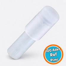 Nzb (100 Adet) Raf Pimi Plastik Başlı Cam Tutucu Çivisi Mobilya Dolap Pimi Şeffaf
